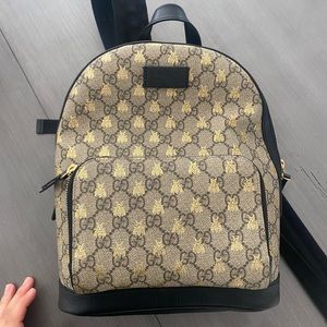 Zip Pocket Backpack Printed GG Coated Canvas Mini